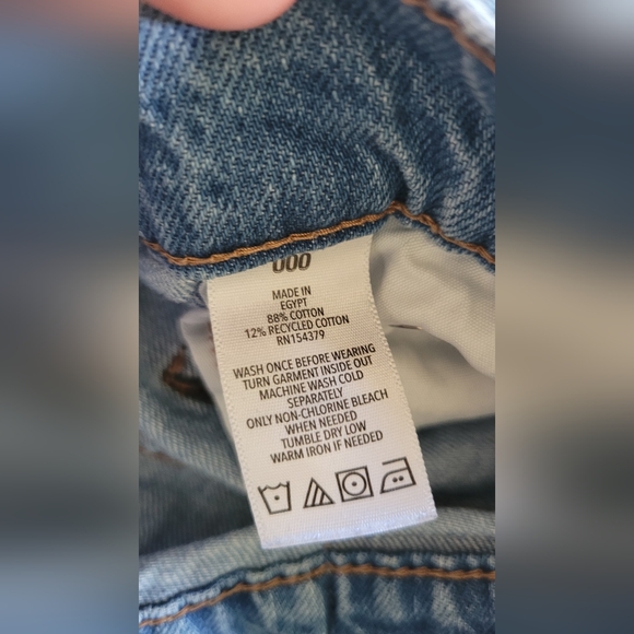 Aeropostale women's size 000 distressed mom jeans light blue Preowned waist 26" - Picture 5 of 10